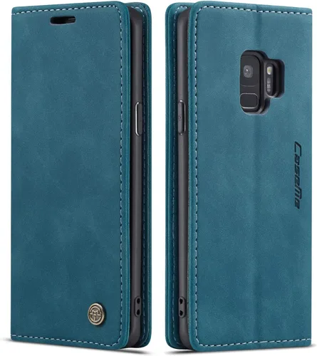 Vista 11 de Funda para Samsung Galaxy S9, Samsung Galaxy S9, funda tipo cartera, soporte magnético, funda protectora de piel retro con tapa para identificación