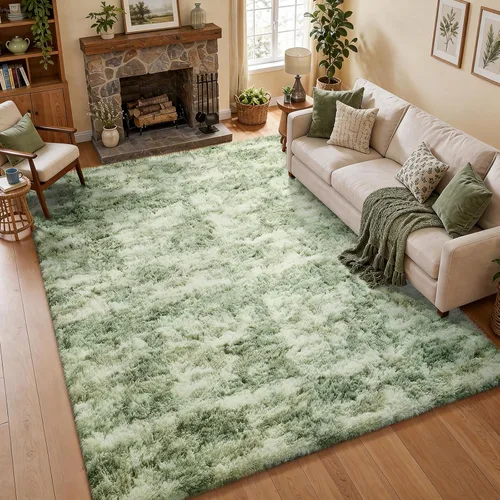 Vista 99 de Ophanie - Alfombras para sala de estar, antideslizante y suave, de felpa grandes y peludas para dormitorio, peludas para niños y niñas, decoración
