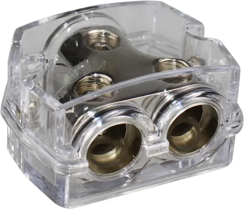 Vista 4 de Calibre 1X0 en 2X0 Gauge Out Car Power/Ground Distribution Block Clear PD-05C-0GA