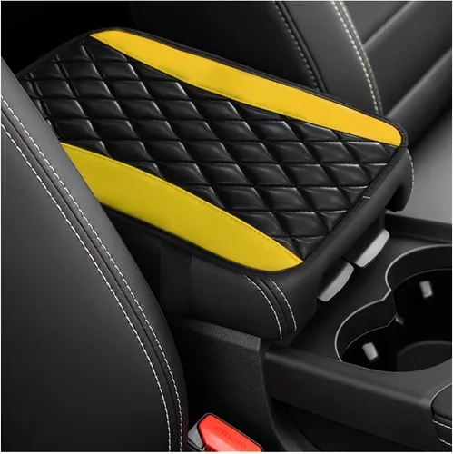 Vista 13 de Dickno Cojín para Consola Central de Automóvil, Funda Universal de Cuero Impermeable para Caja de Asiento de Reposabrazos, Cómodo Protector