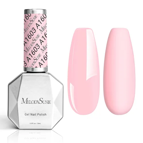Vista 68 de MelodySusie - Esmalte de uñas en gel con brillo perla rosa brillante, 0.5 fl oz, efecto hilo, con acabado de concha rosa brillante, UV LED