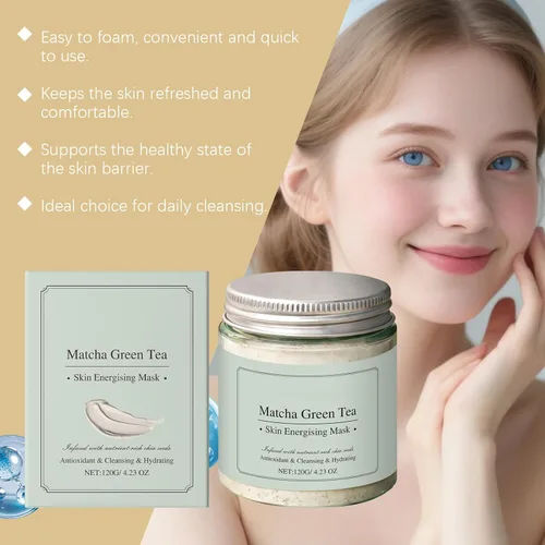 Vista 5 de Máscara de arcilla de árbol de té, limpieza e hidratación profunda de poros, removedor de puntos negros, exfoliante suave para pieles sensibles