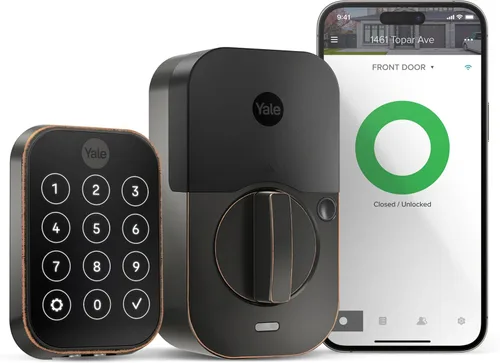 Vista 9 de Yale Home Assure Lock 2 Cerrojo de perno, cerradura de puerta de entrada sin llave de ante negro con teclado táctil digital y conectividad Bluetooth