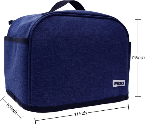 Vista 2 de Funda para tostadora de 2 rebanadas, funda para tostadora de electrodomésticos pequeños con bolsillos para cocina, lavable y protección contra