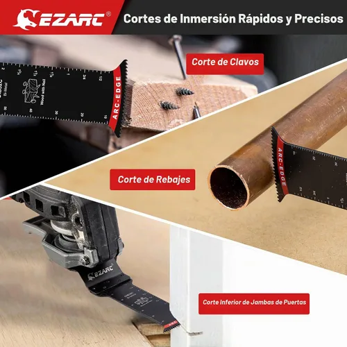 Vista 6 de EZARC Arc Edge - Hojas de sierra oscilantes bimetálicas, extra largas