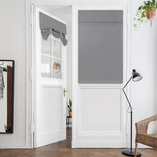 Vista 16 de HOMEIDEAS Cortinas opacas para puerta francesa, cortinas de luz lateral para puerta delantera, 2 paneles, persianas laterales para ventanas