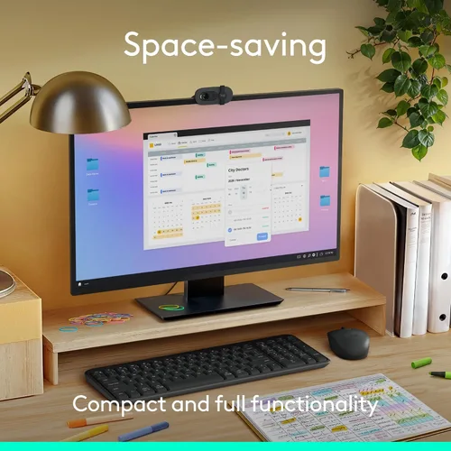 Vista 5 de Logitech Teclado Bluetooth inalámbrico compacto K250 con teclado numérico Grafito