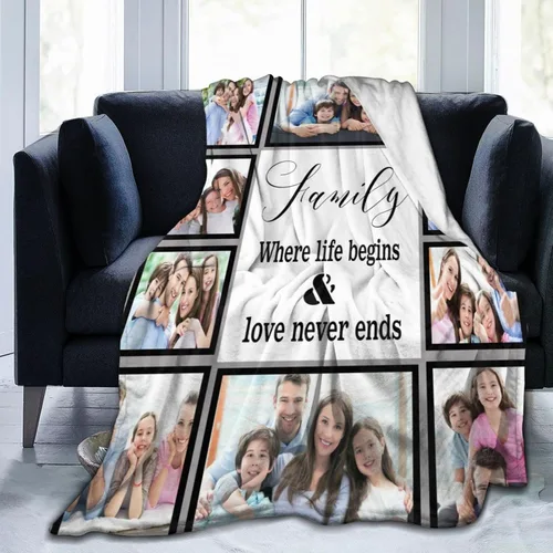 Vista 13 de Manta personalizada con foto de regalo para papá y abuelo, mejor regalo del día del padre, Halloween, Navidad, Año Nuevo de parte de hija, hijo