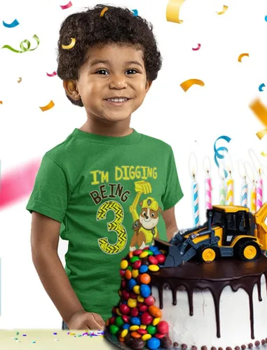 Vista 3 de Paw Patrol Rubble Digging - Camiseta de 3 años para niños pequeños