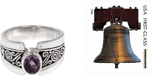 Vista 5 de NOVICA Anillo artesanal hecho a mano con amatista de plata de ley 925 con piedra natal púrpura de Indonesia 'Purple Karma