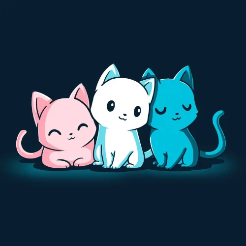 Vista 2 de TeeTurtle Camiseta Standard Inclusive Kitties