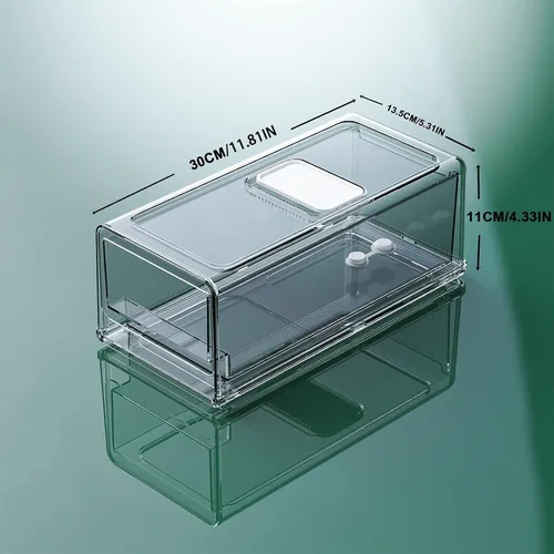Vista 2 de YekouMax Contenedores de almacenamiento y organización de despensa, organizador de refrigerador, contenedores de almacenamiento apilables