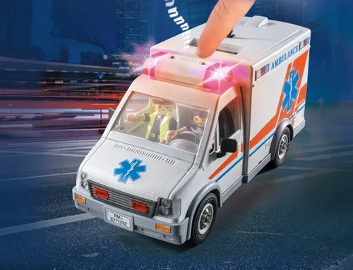 Vista 3 de Ambulancia Playmobil con accesorios y 3 figuras