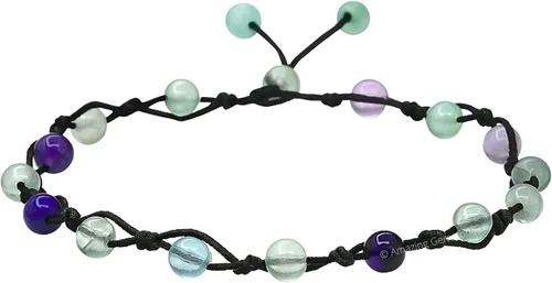 Vista 163 de Amazing Gemstone Crystal Anklet Ankle Bracelets for Women - Waterproof Beaded Healing Crystal Anklets, Plus Size Chakra Gemstone Bead Anklet