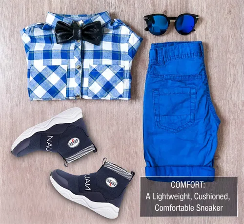 Vista 7 de Nautica Zapatos deportivos Silas de caña alta para niños con soporte mejorado para el tobillo, disponibles en tallas para niños grandes, niños