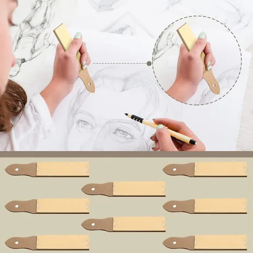 Vista 4 de Sacapuntas de papel de lija, sacapuntas de papel de lija para artistas, puntero de lápiz de carbón para adultos, adolescentes, palitos pastel