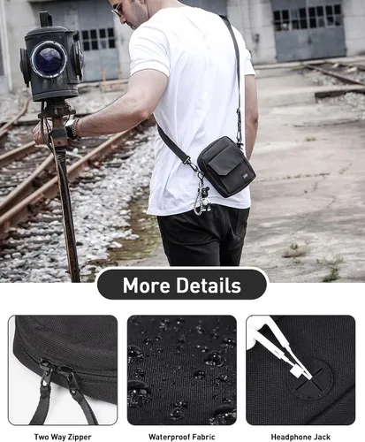Vista 3 de Small Crossbody Bag Side Shoulder Bag For Men, Women Mini Messenger Bag