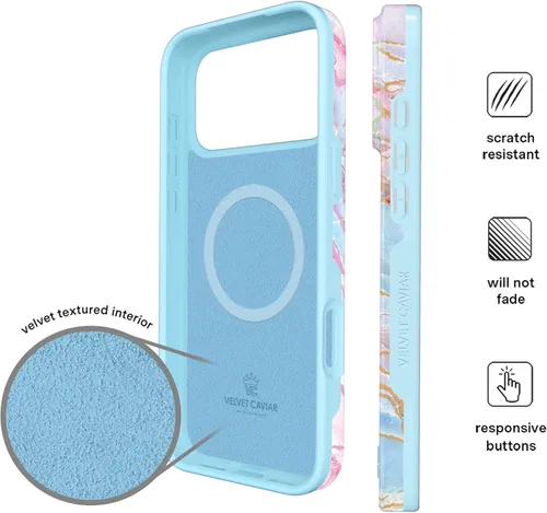 Vista 496 de VELVET CAVIAR Funda para iPhone 15, compatible con MagSafe, probada contra caídas de 10 pies, fundas protectoras de diseño, leopardo color rosa