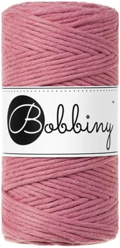 Vista 30 de Bobbiny Cordón regular de macramé de una sola capa de 0.118 pulgadas (azul), 108 yds/330 pies (100% algodón reciclado)
