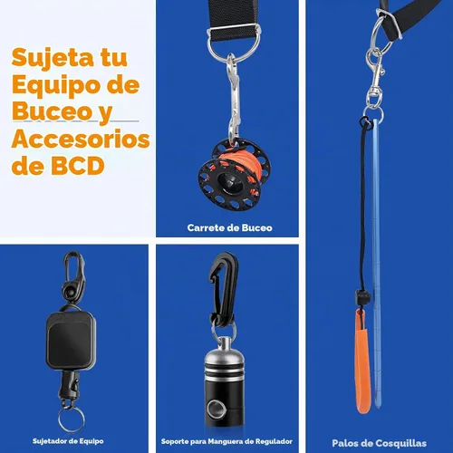 Vista 4 de Paquete de 2 protectores de cinturón de peso, retenedor de cinturón de buceo de acero inoxidable de 2 in
