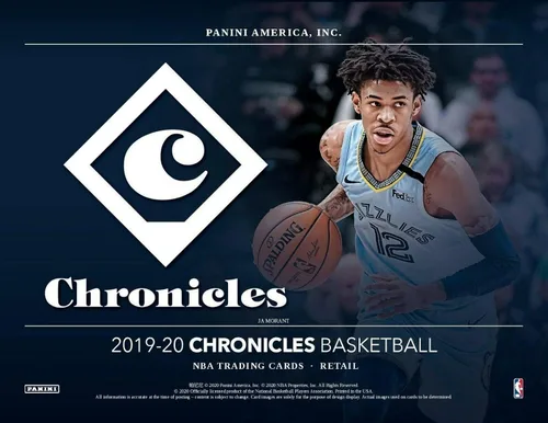 Vista 3 de Caja Blaster de Tarjetas de Baloncesto Panini CHRONICLES 2019-20 - 40 Tarjetas en Total - Chase Zion Williamson, Ja Morant, Coby White, Tyler Herro