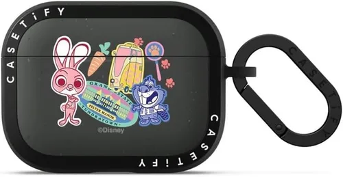 Vista 56 de CASETiFY AirPods Pro (1ª/2ª Gen) Estuche Bounce con Anillo [Colaboración Frozen] - Copo de Nieve de Anna - Taupe Mate