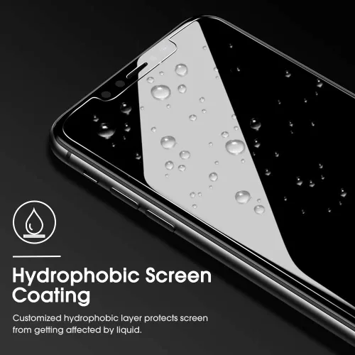 Vista 4 de OMOTON Paquete de 3 protectores de pantalla diseñados para iPhone 11 y iPhone XR (6.1 pulgadas), protección de vidrio templado mejorada, compatible