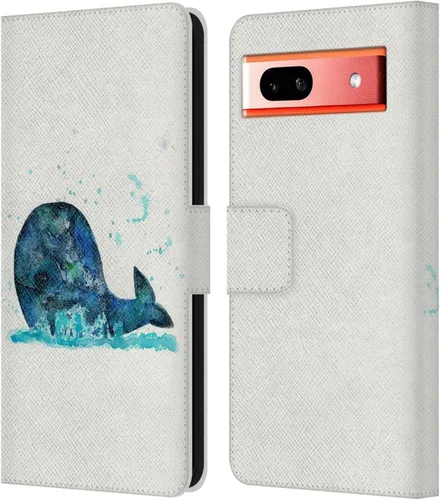 Vista 8 de Head Case Designs Officially Licensed Wyanne Blue Watercolour Bear Animals 2 Leather Wallet Case Compatible with Google Pixel 7a