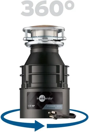 Vista 7 de Basurero InSinkErator con cable de alimentación, 1/2 hp.