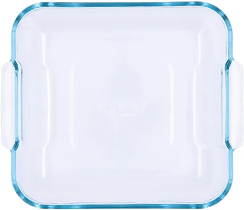 Vista 3 de Pyrex Tostador cuadrado de vidrio borosilicato, 9.8 x 8.3 in, multicolor, 9.8 x 8.3 in