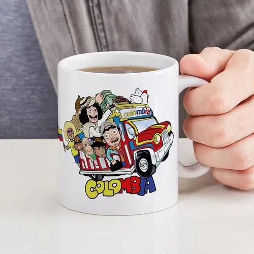 Vista 4 de CafePress Colombian Chiva Mug Taza de café de cerámica de 11 oz (11.0 fl oz)