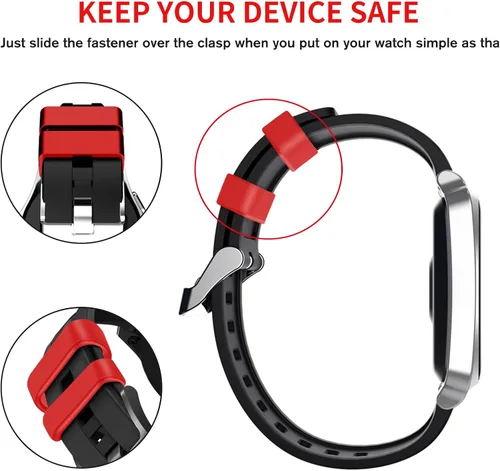 Vista 4 de cobee Correas de silicona para reloj, 10 piezas de correas de reloj, anillos de sujeción de repuesto para correa de reloj, correa de reloj, correa
