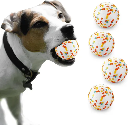 Vista 11 de Bolas para Perros, Bola de Juguete Indestructible para Perros Masticadores Agresivos, Bola Interactiva Duradera de Alta Elasticidad para Entrenar