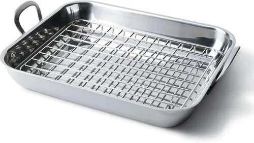 Vista 5 de GreenPan X Food 52 Five-Two Essentials, sartén antiadherente de cerámica saludable de tres capas de acero inoxidable de 10 pulgadas con protector
