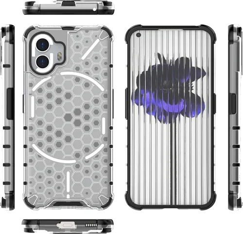 Vista 16 de Funda compatible con Nothing Phone 2, compatible con Nothing Phone (2) / Dos fundas 2 en 1 para teléfono, color negro