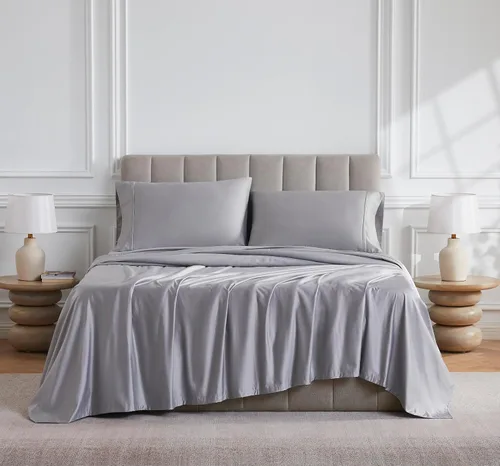 Vista 21 de Linen Closet Juego de sábanas de 1000 hilos de algodón egipcio de 4 piezas, 100% satén de algodón, ropa de cama de lujo con bolsillo profundo de 18