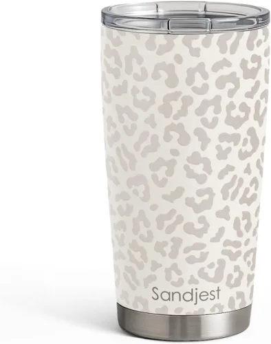 Vista 9 de SANDJEST Vaso de baloncesto con aislamiento de acero inoxidable de 20 onzas, taza de café de viaje, vasos deportivos, regalos para amantes