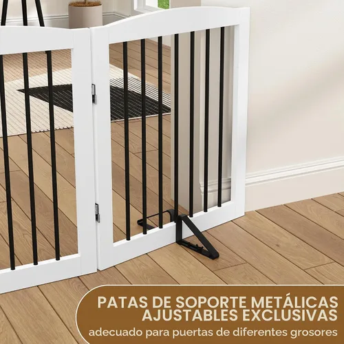 Vista 2 de PUPETPO Pies de soporte para puerta para mascotas (versión actualizada), juego de 2 pies de soporte de metal para puerta para mascotas para puertas
