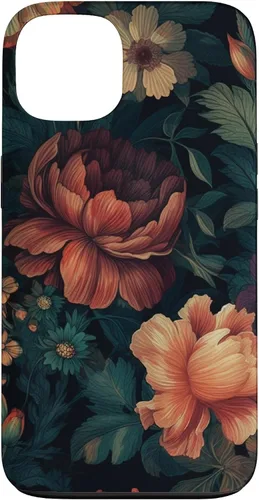 Vista 7 de Vintage Dark Flower Pattern Moody Floral Case for iPhone 17