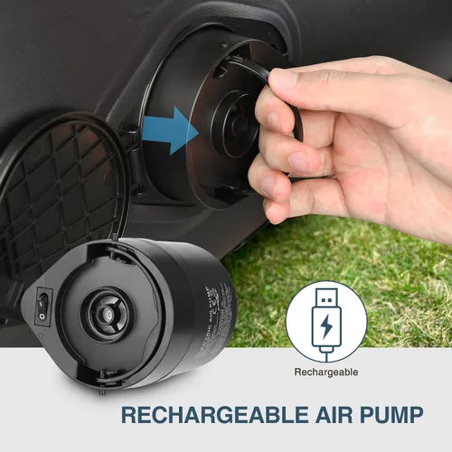 Vista 21 de Bestrip Sofá inflable con bomba incorporada – Sofá tumbona de aire de tamaño extra mejorado, cama portátil con bolsa de almacenamiento, cama