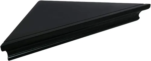 Vista 6 de AHDECOR Estantes esquineros flotantes negros, elegante estante esquinero montado en la pared para exhibición decorativa y almacenamiento