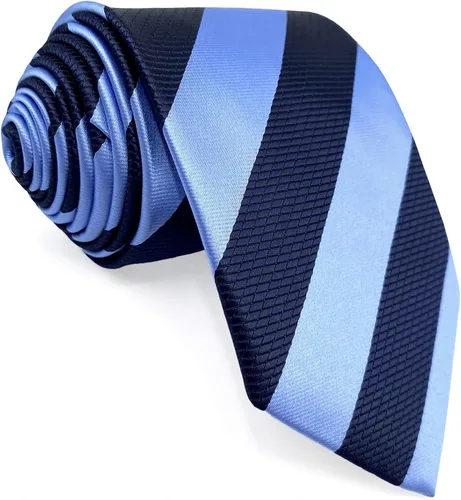 Vista 13 de S&W SHLAX&WING Corbata para hombres Lazos a rayas verde, amarillo y azul para trajes de negocios