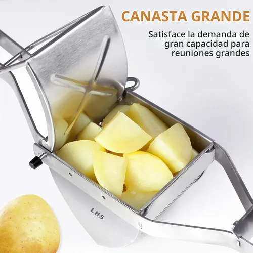 Vista 4 de LHS Ricer y triturador de papas de acero inoxidable, triturador de alimentos comercial resistente, agarre ergonómico cómodo, capacidad extragrande