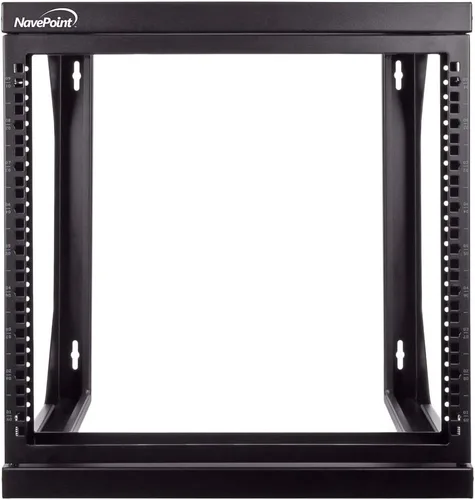 Vista 8 de NavePoint Rack de servidores 6U con puerta batiente, rack de montaje en pared para equipos de TI y AV de 19 pulgadas, 18 pies de profundidad
