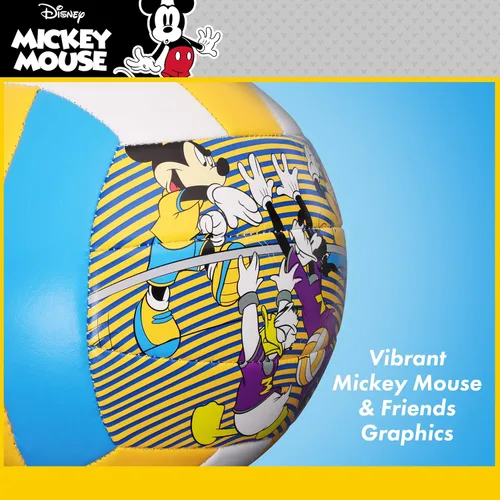 Vista 3 de Disney Mickey Mouse - Pelota de voleibol para niños, tamaño 4, Minnie Mouse, Donald Duck y Goofy, pelota de entrenamiento deportiva suave al tacto