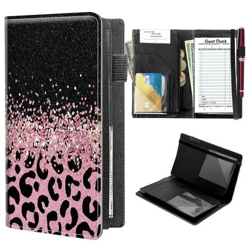 Vista 28 de Libros para Servidores de Alto Volumen, Libro de Servidor de Árbol de Color Artístico con 2 Bolsillos Expandibles de 9 x 5 pulgadas, Lindo Libro