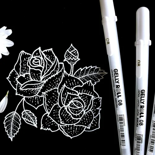 Vista 9 de Sakura 37581 - paquete de 3 bolígrafos de tinta en gel tamaño medio, negro Classic Med 3-pc Negro
