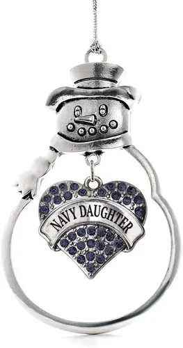 Vista 193 de Colgante de plata con diseño de Detroit con forma de corazón y muñeco de nieve con circonitas cúbicas