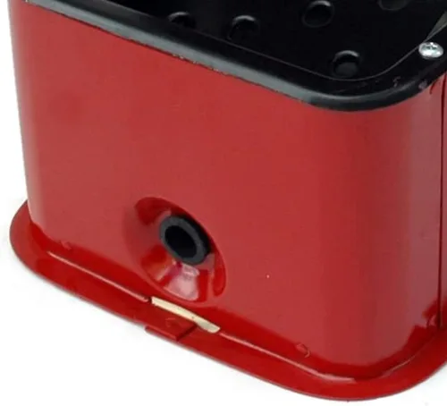 Vista 8 de Brower Agua eléctrica de cerdo calentada de acero galvanizado con tapa y rejillas de lodo para 150 cerdos, color rojo