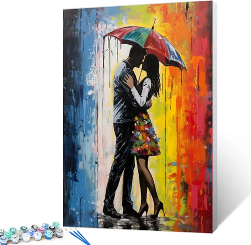 Vista 16 de Tucocoo Pintura de globos coloridos por números para adultos, kits de pintura al óleo digital sobre lienzo con pinceles y pigmento acrílico, arte